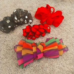 Bundle of 4 hair barrettes.  EUC.
